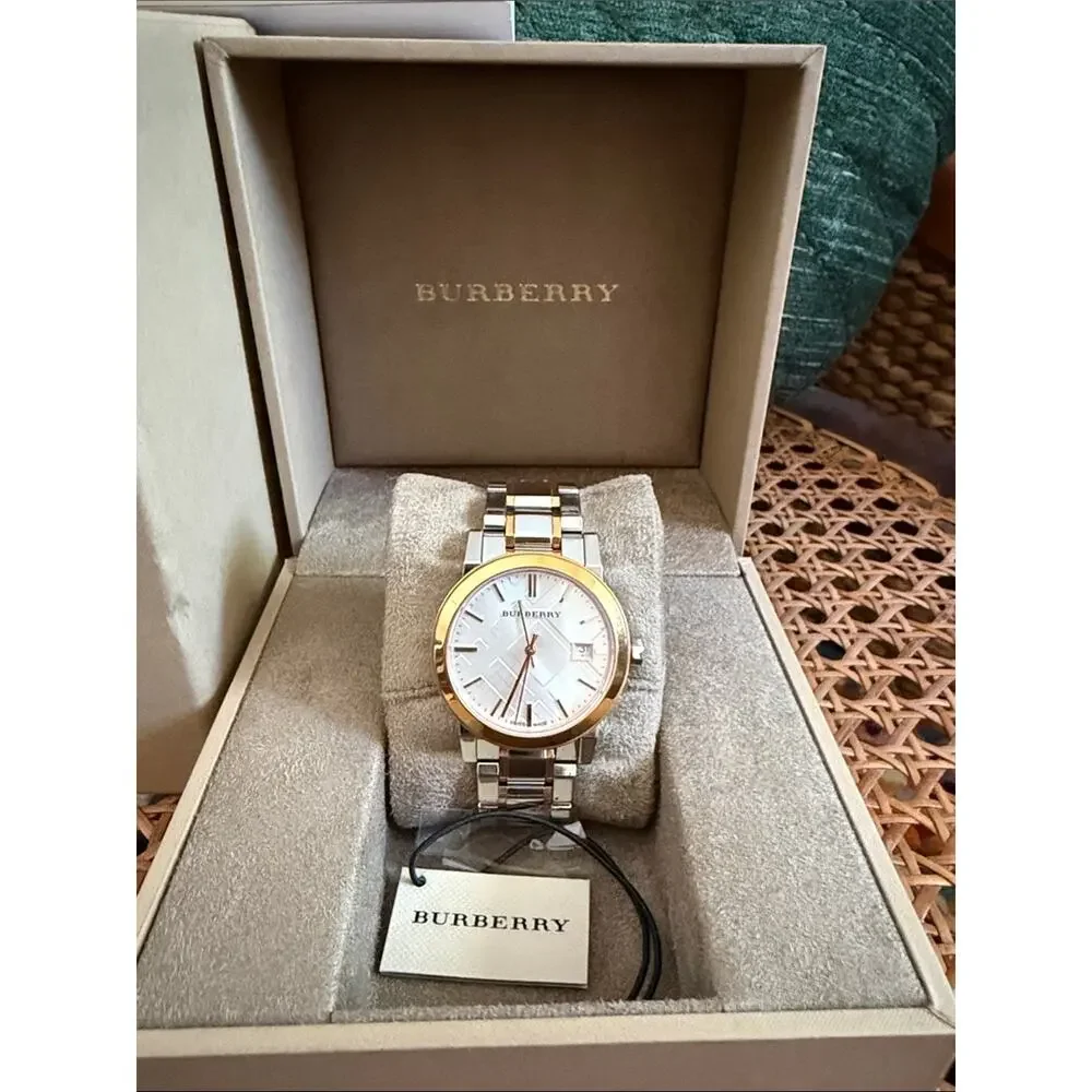 Burberry BU9105 Two-Tone Rose Gold Stainless Steel Ladies Watch